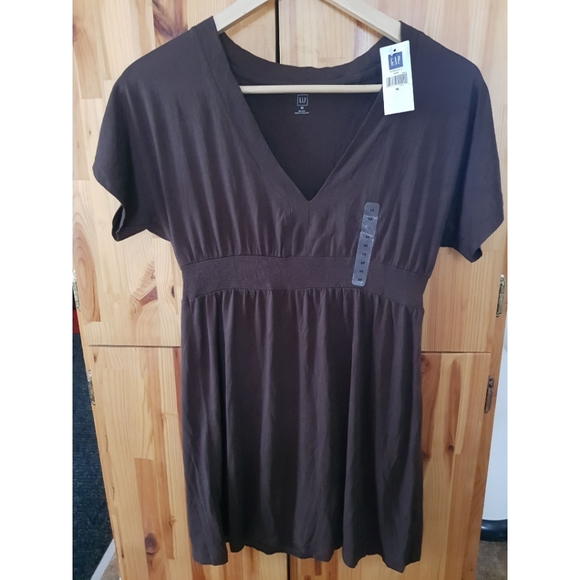 Gap Short Sleeved Brown Tunic Top (2/$15) - Picture 1 of 8
